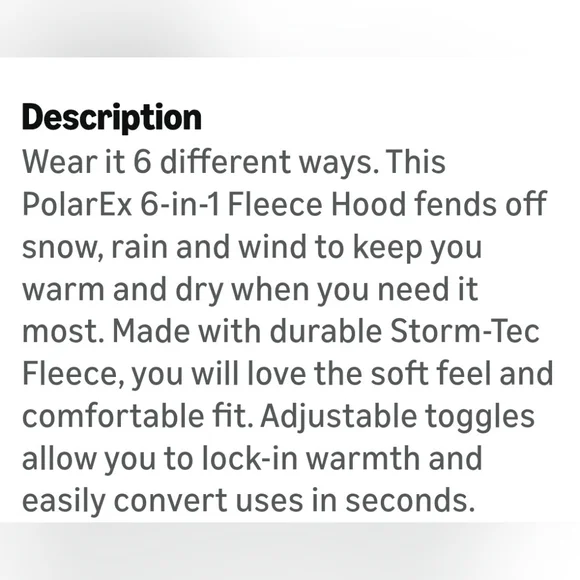 🧿6-in-1 FLEECE HOOD